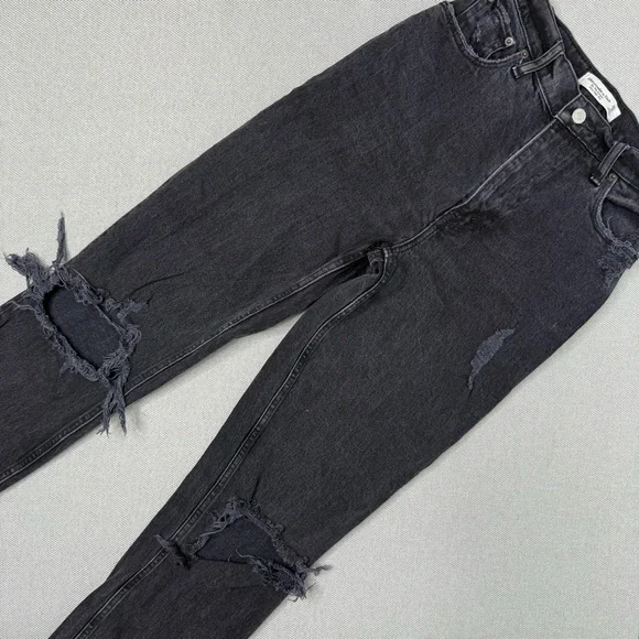 Abercrombie‎ & Fitch Curve Love 90s Ultra High Rise Straight Jeans 25 0 - Picture 7 of 7